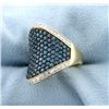 Image 2 : 4ct Total Weight Blue & White Diamond Ring