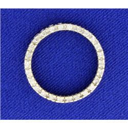 Open Circle Diamond Pendant