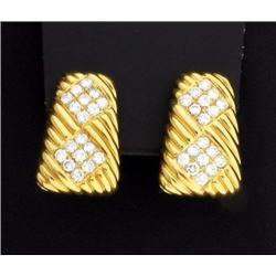 18K 3ct TW Diamond Earrings