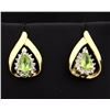 Image 1 : Peridot and Diamond Earrings