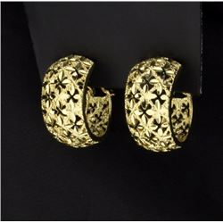 14K Yellow Gold Hoop Earrings