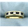 Image 1 : Sapphire & Diamond Band Ring