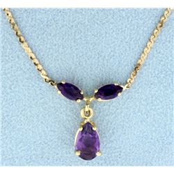 1.6 ct TW Amethyst Necklace