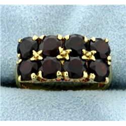 18k Italian Made 4ct TW Garnet Ring