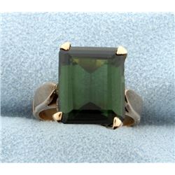 5ct Green Tourmaline Ring in Rose Gold