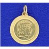 Image 1 : 14K Gold Pendant with Girls Head