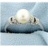 Image 1 : Pearl & Diamond Ring
