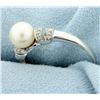 Image 2 : Pearl & Diamond Ring
