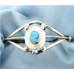 Sterling Cuff Bracelet with Turquoise