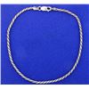 Image 1 : Italian Made Sterling Rope Chain Anklet