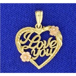 " I Love You" Pendant