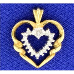 1/4ct TW Diamond Heart Pendant