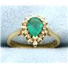 Image 1 : Emerald & Diamond ring