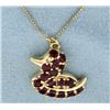 Image 1 : Ruby Duck pendant with chain