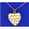 Image 1 : Pearl Heart pendant with chain