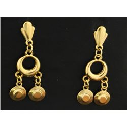 Triple Dangle Style Earrings