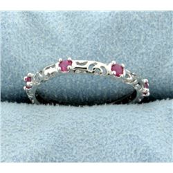 Genuine Ruby Ring set in Sterling Silver