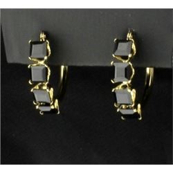 Onyx Hoop Earrings