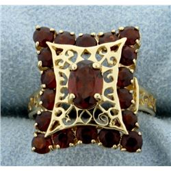 3 ct TW Ornate Garnet Ring