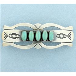 Sterling Silver & Turquoise Hair Clip