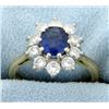 Image 1 : 18K Sapphire and Diamond Ring