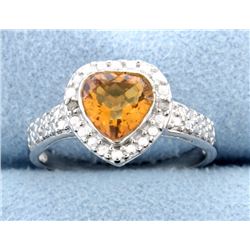 Azotic Topaz & Diamond Sterling silver ring