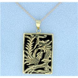 Gold pendant with chain