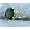Image 2 : Green Quartz & Diamond 10k Ring