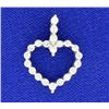 Image 1 : 18k Diamond Heart Pendant