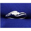 Image 1 : 3 Diamond 10k White Gold Ring