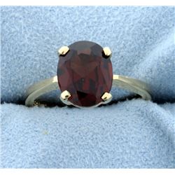 Garnet Solitaire Set in 14K Yellow Gold