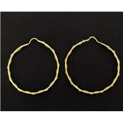 Large lightweight 14k hoop earrings