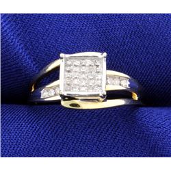 33 Diamond 10K Yellow Gold Cocktail Ring