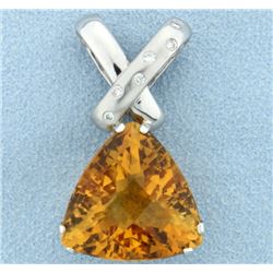 Citrine & Diamond Pendant
