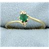 Image 1 : Natural Emerald & Diamond Ring