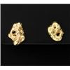 Image 1 : 14K Yellow Gold Nugget Earrings