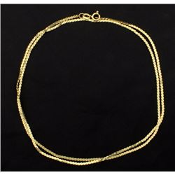 25 Inch Italian Made Flat Link Gold Chain