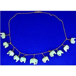 Jade Elephant Necklace