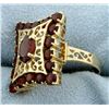 Image 2 : 3 ct TW Ornate Garnet Ring
