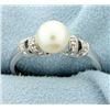 Image 1 : Pearl & Diamond Ring
