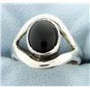 Image 1 : Sterling Ring with Synthetic Onyx