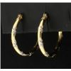 Image 1 : White and Yellow Gold Hoop Earrings