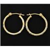 Image 2 : White and Yellow Gold Hoop Earrings