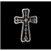 Image 2 : 1.41 ctw Diamond Cross Pendant - 18KT White Gold