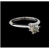 Image 1 : 14KT White Gold 0.75 ctw Round Cut Diamond Solitaire Ring
