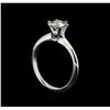 Image 4 : 14KT White Gold 0.75 ctw Round Cut Diamond Solitaire Ring