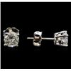 Image 2 : 14KT White Gold 1.29 ctw Diamond Stud Earrings