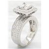 Image 7 : 1.70 ctw Designer Certified Diamond Ring - 18KT White Gold