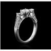 Image 3 : 18KT White Gold 1.04 ctw Diamond Ring