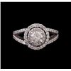 Image 2 : 14KT White Gold 1.12 ctw Diamond Ring